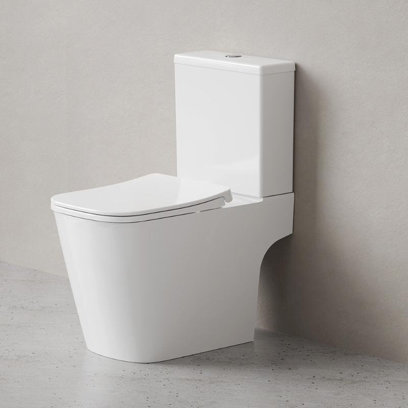 Изображение товара Унитаз-компакт безободковый Damixa Titan DX78C8601SC с сиденьем микролифт белый