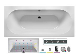 Изображение товара Гидромассажная ванна Riho Carolina 180x80 см Joy с подсветкой и Bluetooth