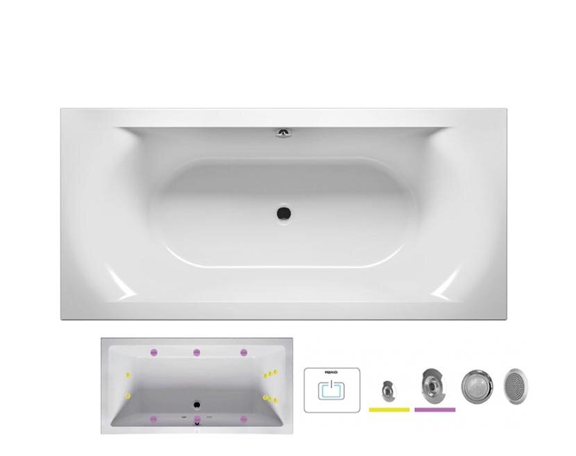 Изображение товара Ванна гидромассажная Riho Linares 190 x 90 см, FLOW2