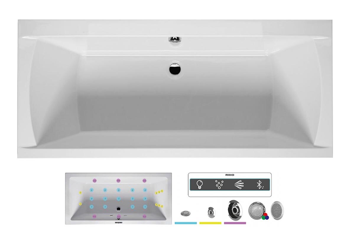 Изображение товара Ванна гидромассажная Riho Julia 180 x 80 см, JOY