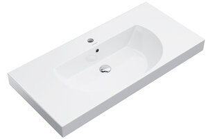 Изображение товара Раковина Kerama Marazzi Boungiorno 100 белая глянцевая подвесная Изображение товара Раковина Kerama Marazzi Boungiorno 100 белая глянцевая подвесная