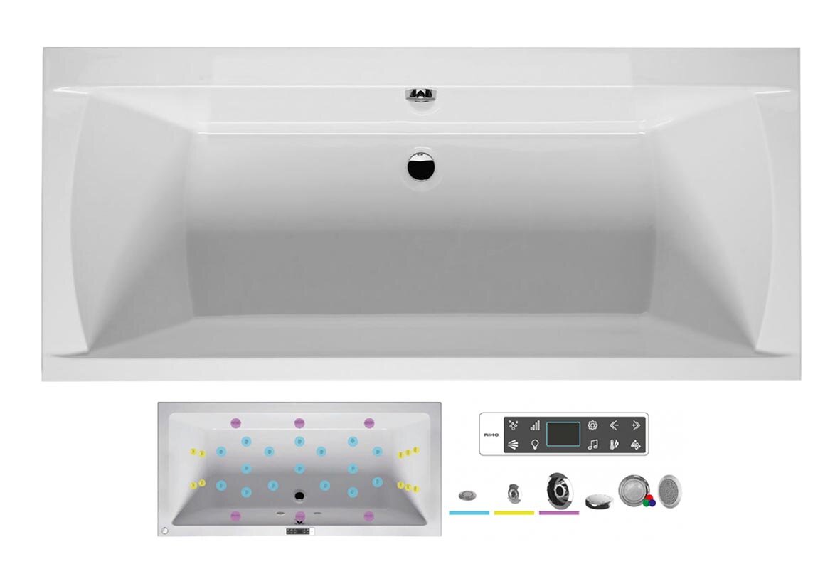 Изображение товара Ванна гидромассажная Riho Julia 180 x 80 см, BLISS
