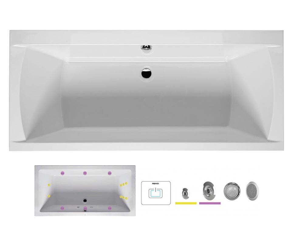 Изображение товара Ванна гидромассажная Riho Julia 160 x 70 см, FLOW