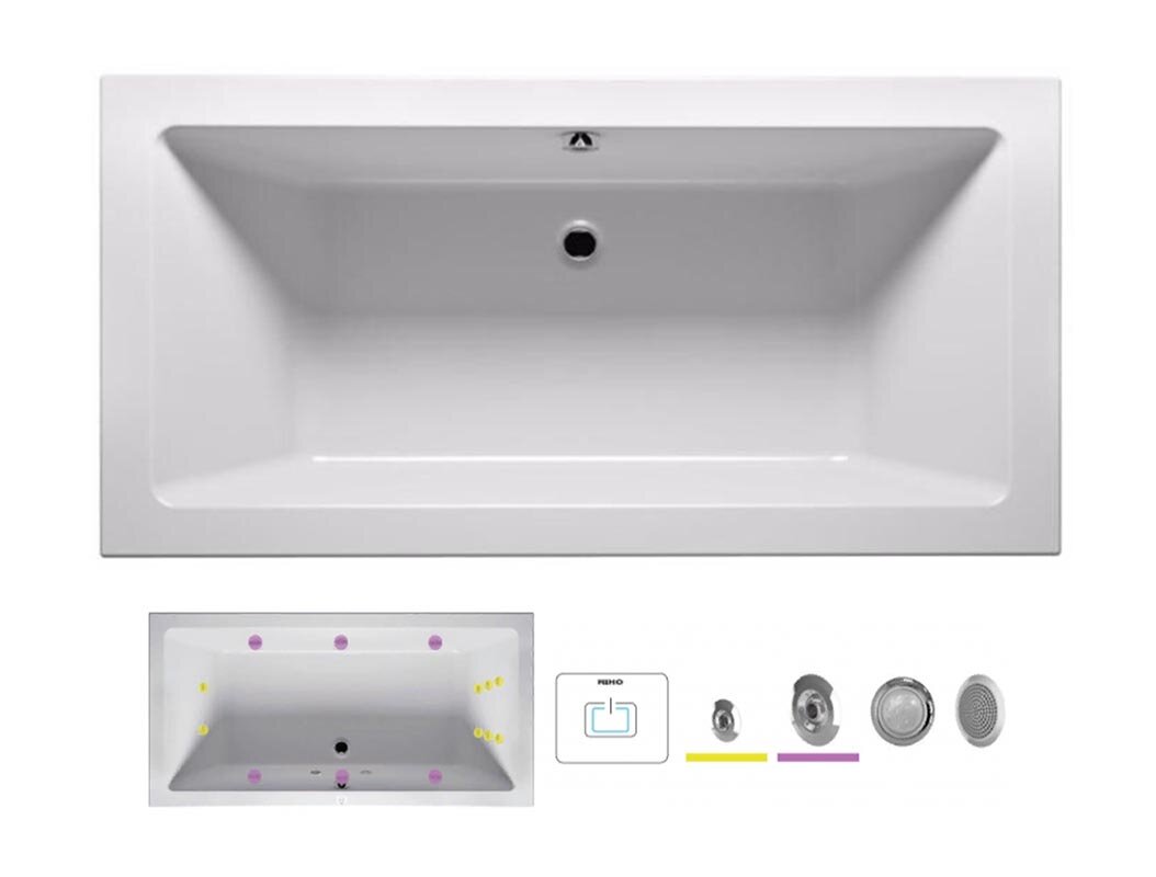 Изображение товара Riho Lusso 180x90 FLOW - гидромассажная ванна