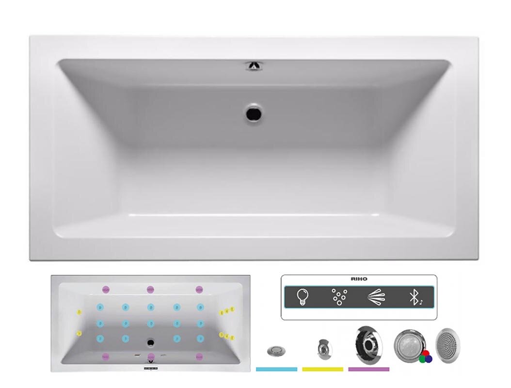 Изображение товара Ванна гидромассажная Riho Lusso 190 x 90 см, JOY2