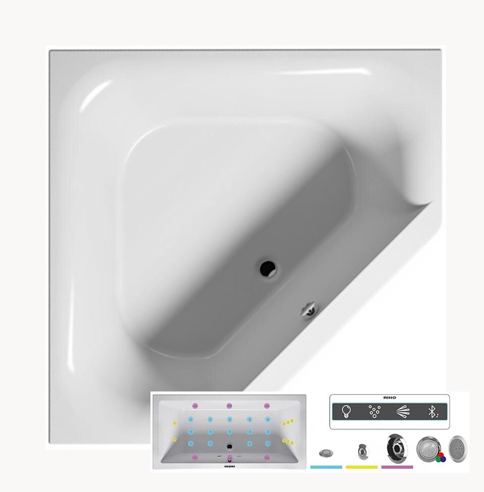 Изображение товара Riho Austin 145x145 JOY - гидромассажная ванна с Bluetooth