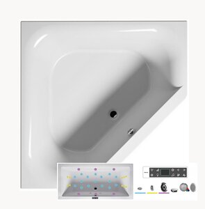 Изображение товара Гидромассажная ванна Riho Austin 145x145 см BLISS с подсветкой и аудио