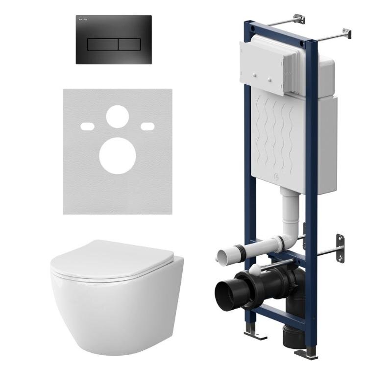 Изображение товара Инсталляция с унитазом AM.PM Like AquaSpin 2.0 подвесная белая торнадо