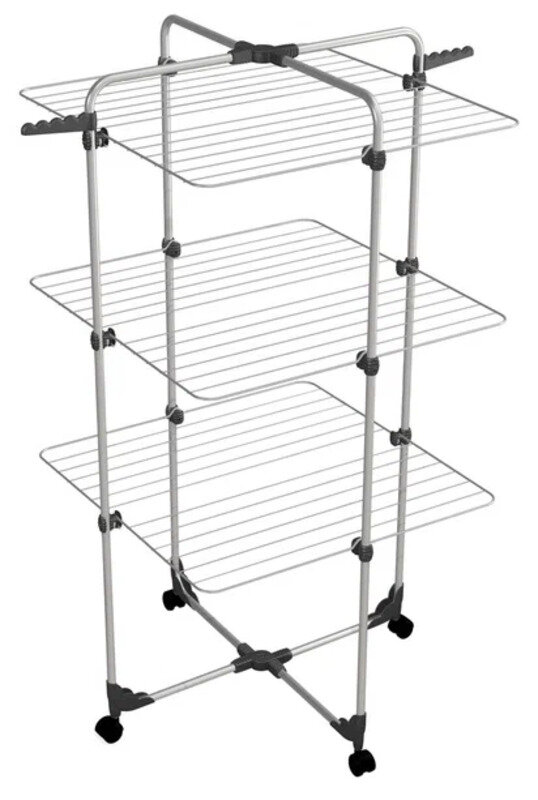 Изображение товара Напольная сушилка Gimi Modular 3 высокопрочная хромированная модель 71x71 см