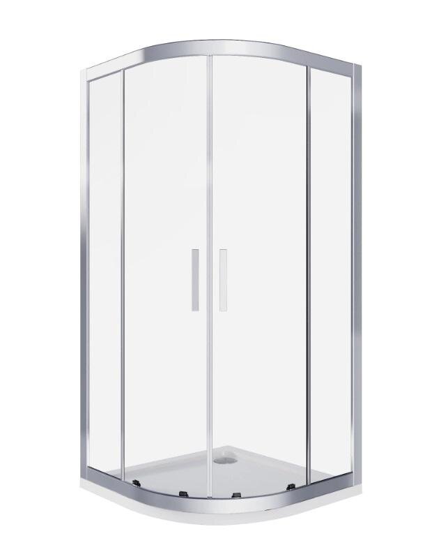 Изображение товара Душевой уголок Good Door Cofe R-100-C-CH, КФ00023, 100 х 100 см, стекло прозрачное, профиль хром