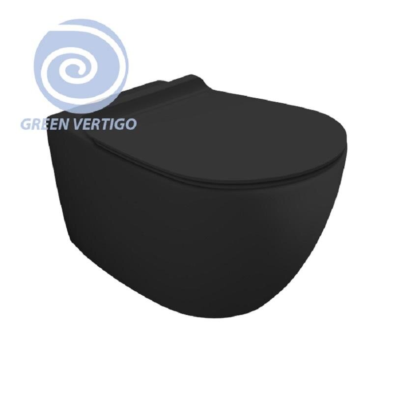 Изображение товара Подвесной унитаз Simas Vignoni VI18VERT nero matt, безободковый, смыв Tornado, цвет черный матовый