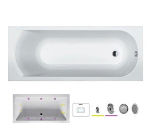 Изображение товара Гидромассажная ванна Riho Miami 180x80 см акрил, белая, без стекла и шторки