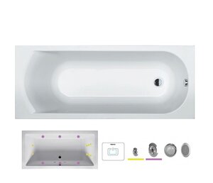 Изображение товара Гидромассажная ванна Riho Miami 160 x 70 см с комплектом форсунок