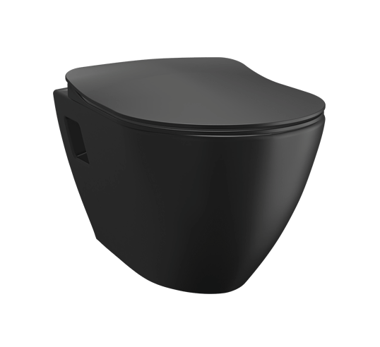 Изображение товара Подвесной унитаз Creavit Terra TP325-11SM00E-0000, черный матовый