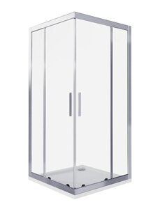 Изображение товара Душевой уголок Good Door Cofe CR-100-C-CH, КФ00027, 100 х 100 см, стекло прозрачное, профиль хром