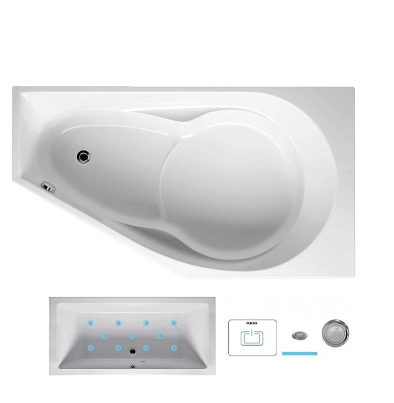 Изображение товара Ванна гидромассажная Riho Yukon 160 x 90 см, AIR, левая/правая