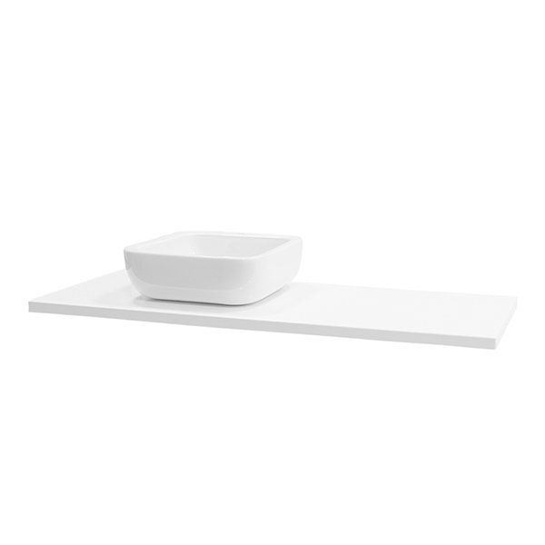 Изображение товара Столешница Aquaton Брук 120 (80+40), 1A204505BC010 для одной раковины