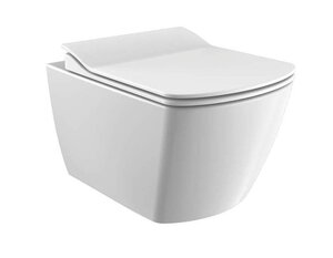 Изображение товара Подвесной унитаз Creavit Elegant EG321-00CB00E-0000, безободковый, с функцией биде, белый