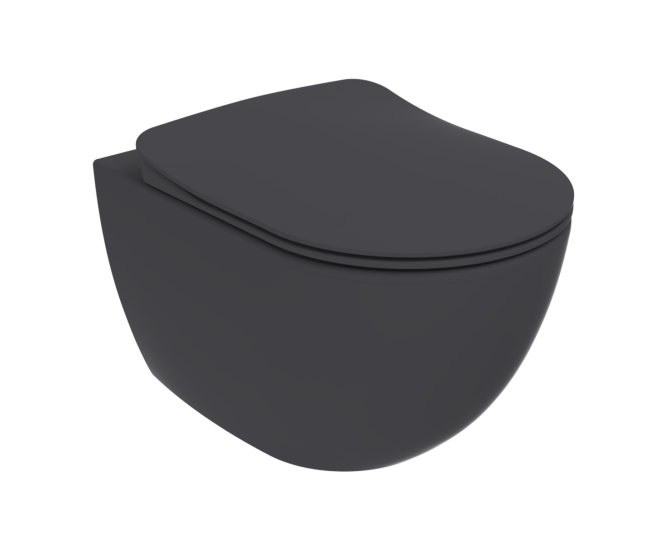 Изображение товара Подвесной унитаз Creavit Free FE320-00AM00E-0000, с функцией биде, антрацит матовый