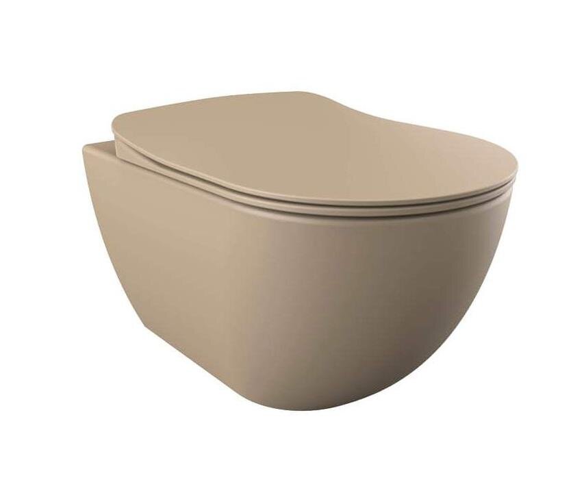 Изображение товара Подвесной унитаз Creavit Free FE322-11CM00E-0000, безободковый, капучино матовый