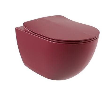 Изображение товара Подвесной унитаз Creavit Free FE322-11BR00E-0000, безободковый, цвет берри матовый