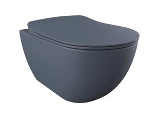 Изображение товара Creavit FE320-11BM00E-0000 базальт - подвесной унитаз с антибактериальным покрытием