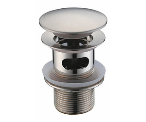 Изображение товара Донный клапан Wasserkraft A073 Push-up, с переливом, никель