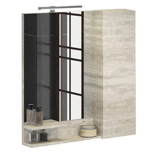 Изображение товара Зеркальный шкаф Comfortу Верона, 75 см, дуб белый, 00004137100 (00004137100CF)