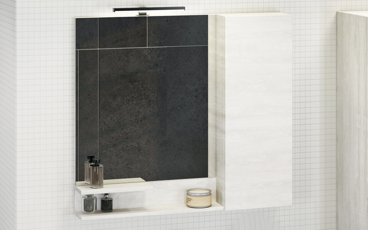 Изображение товара Зеркальный шкаф Comfortу Верона 90 см, зеркало с петлями и без подсветки