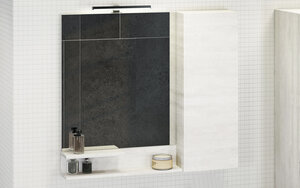 Изображение товара Зеркальный шкаф Comfortу Верона, 90 см, дуб белый, 00004136714 (00004136714CF)