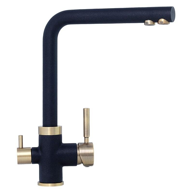 Изображение товара Смеситель TopZero Alphons Cosmos-10 BR для кухонной мойки, с подключением к фильтру, Cosmos, бронза