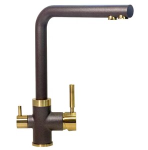 Изображение товара Смеситель TopZero Alphons Chocolate-93 BR для кухонной мойки, с подключением к фильтру, Chocolate, бронза