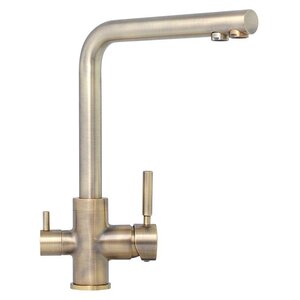 Изображение товара Смеситель TopZero Alphons BR для кухонной мойки с подключением к фильтру, бронза