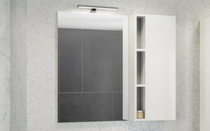 Изображение товара Зеркальный шкаф Comfortу Милан, 90 см, белый, 00004137130 (00004137130CF)