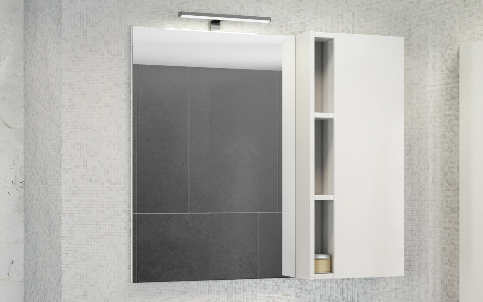 Изображение товара Зеркальный шкаф Comfortу Милан 90 см белый