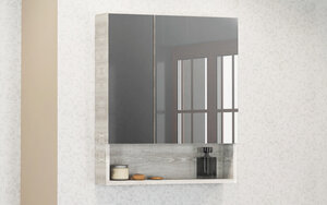 Изображение товара Зеркальный шкаф Comfortу Никосия 60 см бежевый с подсветкой