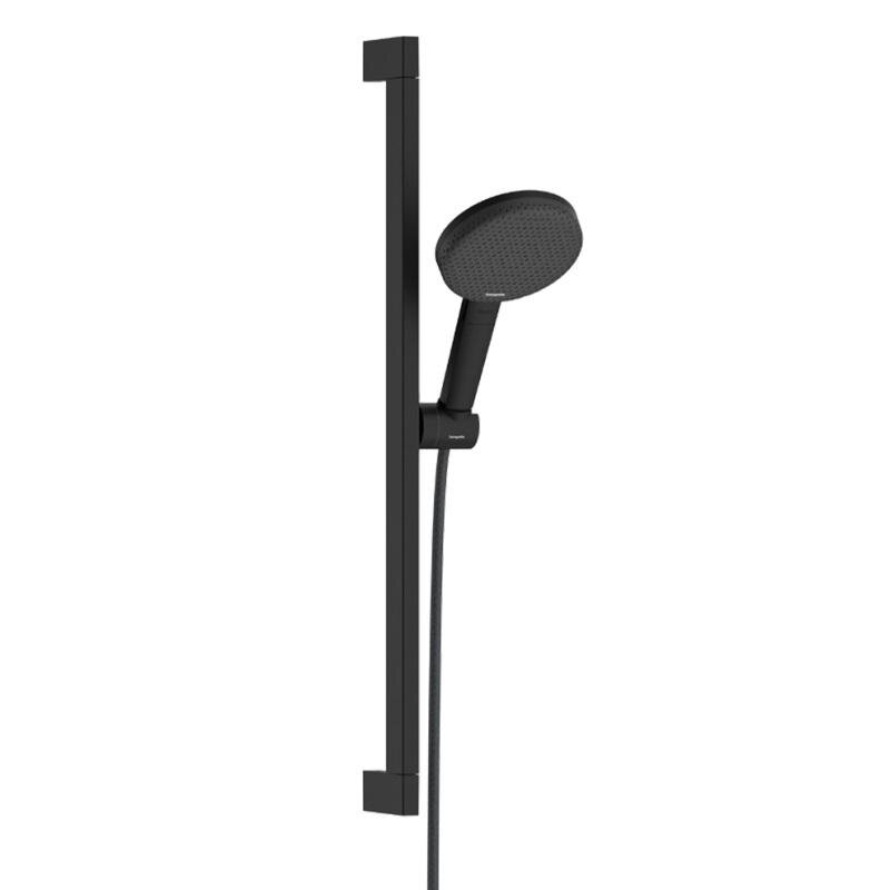 Изображение товара Душевой гарнитур Hansgrohe Raindance Alive Select S 24600670 с три струи 7,1 л/мин черный матовый Изображение товара Душевой гарнитур Hansgrohe Raindance Alive Select S 24600670 с три струи 7,1 л/мин черный матовый