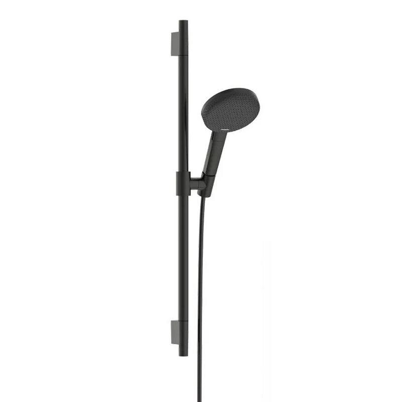 Изображение товара Душевой гарнитур Hansgrohe Raindance Alive Select S 24602340, 70 см, шлифованный черный хром