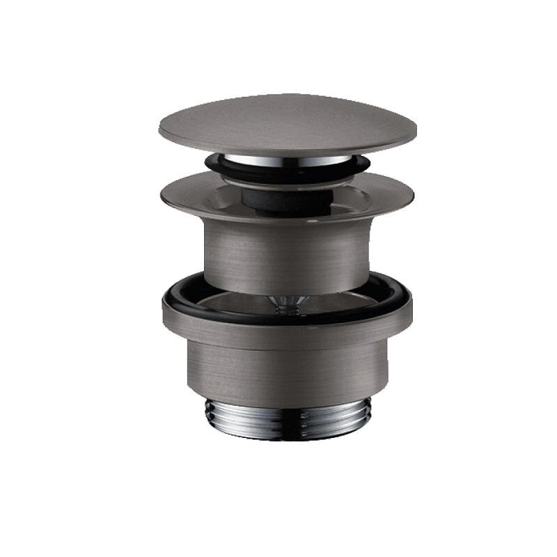 Изображение товара Донный клапан Hansgrohe 50100340, Push-Open, универсальный, шлифованный черный хром