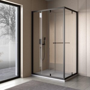 Изображение товара Душевой уголок Kolpa-San Stellar Uni 518810, 90 x 90 см, стекло прозрачное, профиль черный