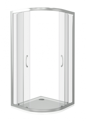 Изображение товара Душевое ограждение Good Door Latte R-80-C-WE, 80 х 80 см, стекло прозрачное, белый, ЛА00001