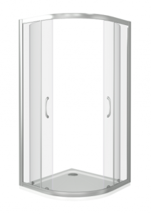 Изображение товара Душевое ограждение Good Door Latte R-80-C-WE, 80 х 80 см, стекло прозрачное, белый, ЛА00001