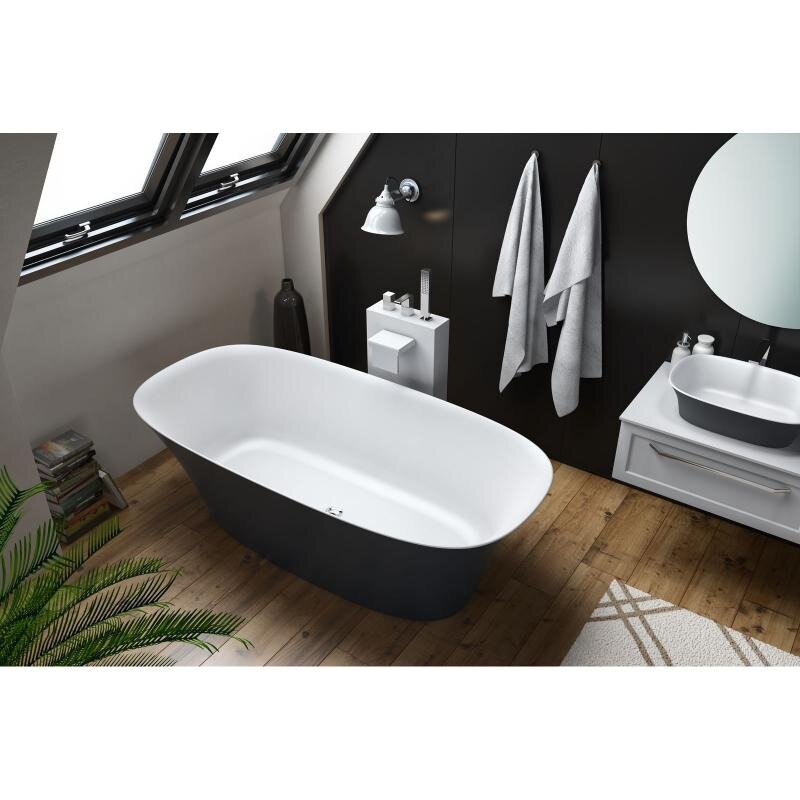 Изображение товара Ванна из искусственного камня Kolpa-San Blanche 561310, 180 х 85, цвет black