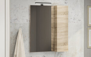 Изображение товара Зеркальный шкаф Comfortу Тромсе 60 см, бежевый, подвесной