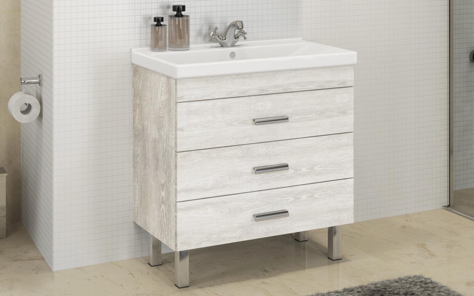 Изображение товара Тумба Comfortу Никосия 80 см с раковиной Fest для ванной комнаты