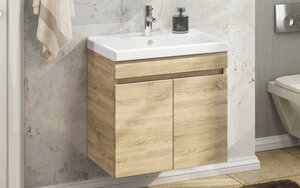 Изображение товара Тумба с раковиной Comforty Тромсе, 60 см, дуб сонома, 00004142217 (00004142217CF)