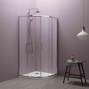 Изображение товара Душевой уголок Kolpa-San Eco Quat 538580, 90 x 90 см, стекло прозрачное, профиль хром