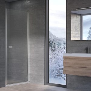 Изображение товара Душевая дверь Kolpa-San Andromeda 516690, 80 х 200 см, стекло прозрачное, профиль хром
