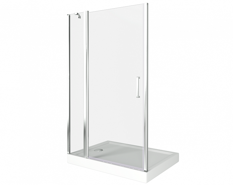Изображение товара Душевая дверь Good Door Pandora WTW-120-C-CH 120x185 см с алюминиевым профилем и стеклом