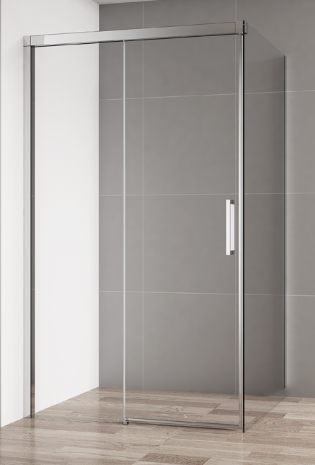 Изображение товара Душевой уголок Cezares DUET SOFT-AH-1 120x90 см стекло прозрачное хром профиль Италия